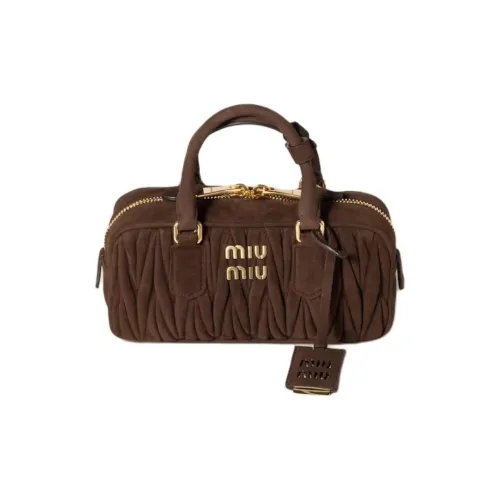 MIU MIU Arcadie Collection Matelassé Овечья шкура Сумка Женские Moro