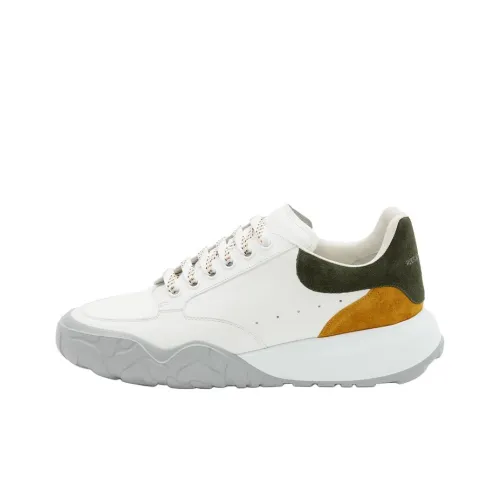 Alexander McQueen Court Trainer Устойчивый к истиранию Низкий Топ Повседневная обувь Мужская Белая