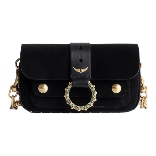 Zadig Voltaire Сумка через плечо из коровьей кожи женская черная