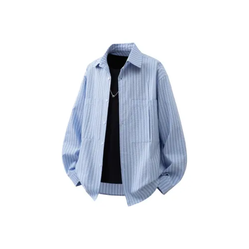 JIARONG Синий Унисекс Рубашки