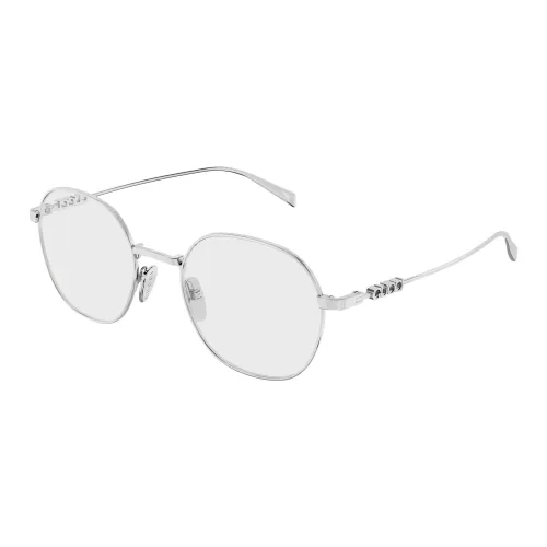 GUCCI Металл Нерегулярная форма Оптические Очки Женские Серебряные