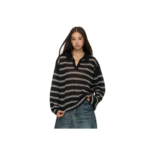 UNA RETA Черное Унисекс Поло