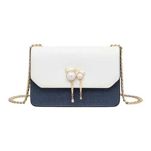 PT'SON Коровья кожа с синтетической кожей сумка через плечо стандартная женская королевский синий розовый белый