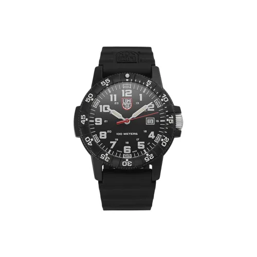 LUMINOX Кварцевый механизм Мужские часы Часы 44 мм Черный циферблат Углеродное волокно Чехол для часов Полиуретановый ремешок