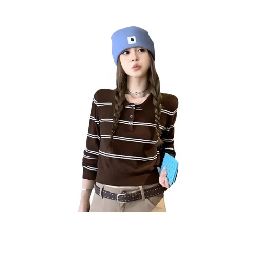 BVODE Кофейные полоски Женские Трикотаж