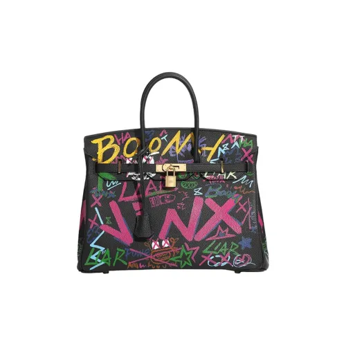 MAYER TRIP Биркин Сумка из коровьей кожи Женская Черная