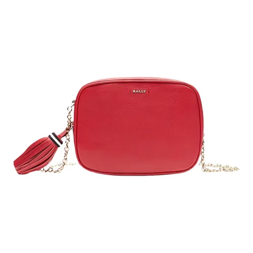 BALLY Сумка через плечо из ткани и коровьей кожи мини женская красная