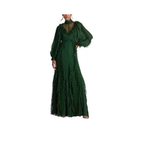 ALICE+OLIVIA ELEA Макси Платье Длинное с Длинными Рукавами Женское