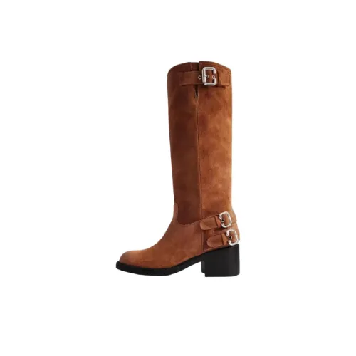 Chloe Dakota Женские высокие сапоги коричневого цвета