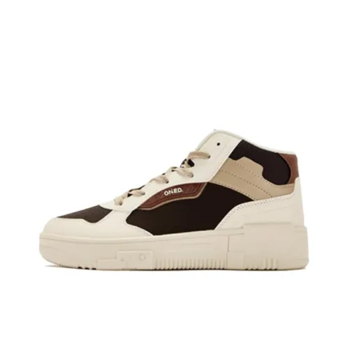 361° Износостойкий и Легкий MID Топ Скейтборд Кроссовки Мужские Бежево-черный Rice Пельмени