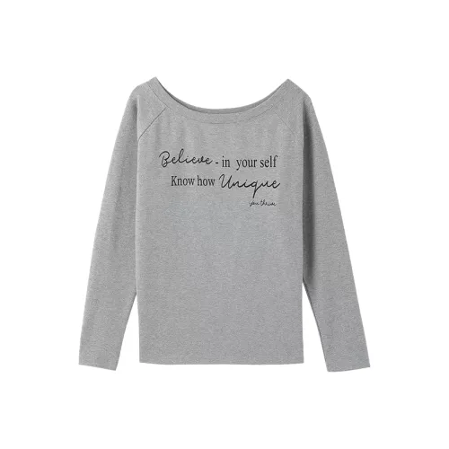 WANGLAISHI Серые Женские T-рубашки