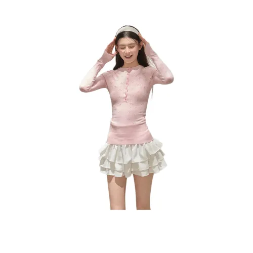 Mu Xiao Xin Розовый С подарками MU Xiaoxin Бренд Наклеенный Женские T Рубашки