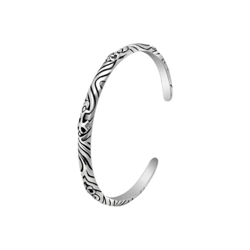 MUSTKOO Крестообразная текстура Кольцо Узор Модный Индивидуальность Браслеты Унисекс