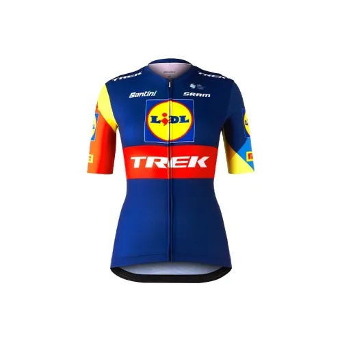 Trek Темно-синий Желтый Женская Велосипедная Одежда