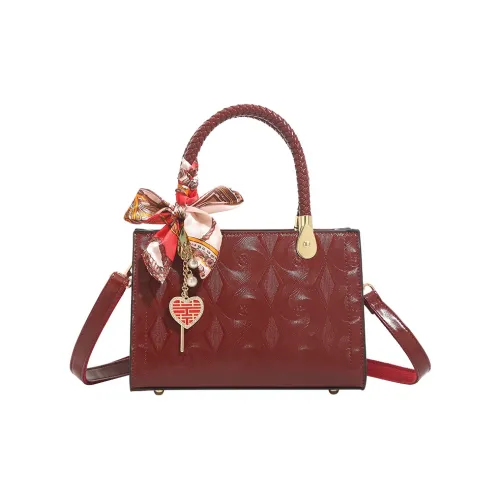 SMILE FOCUS Microfiber Synthetic Leather Bag Women's Burgundy