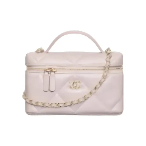 CHANEL Кожа Косметичка Женская Светло-Розовая