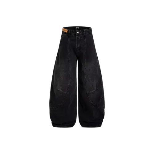 BLACK AT Черные Унисекс Джинсы