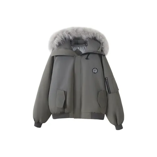 Deer Snake Серый Унисекс Пуховики