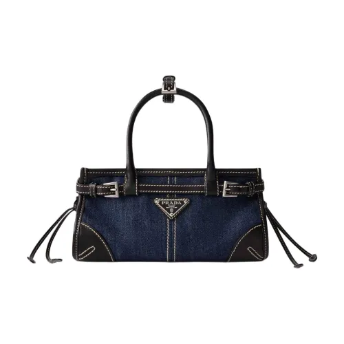 PRADA Denim Bag Mini Women's Blue Black PRADA Деним Сумка Мини Женская Синяя Черная