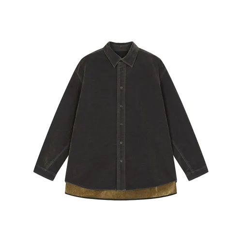 CROQUIS 496 Синий кофе Series Мужские Рубашки