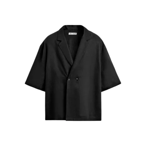 ZARA Мужские черные рубашки