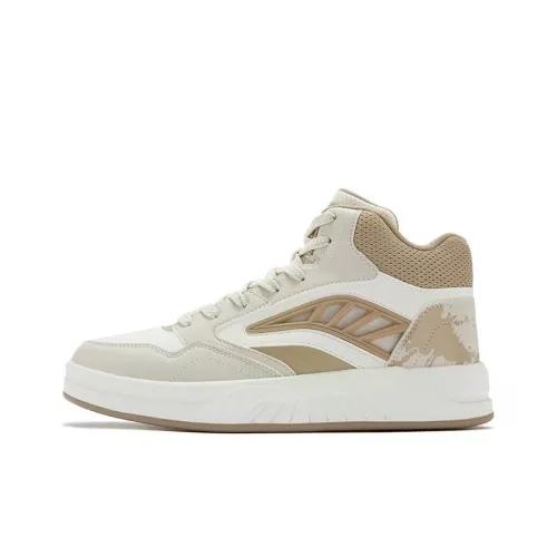 361° Slip-resistant и дышащие высокие кроссовки для скейтбординга мужские экрю