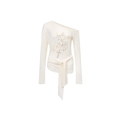 Ariseism Бежево-желтые Женские T-рубашки