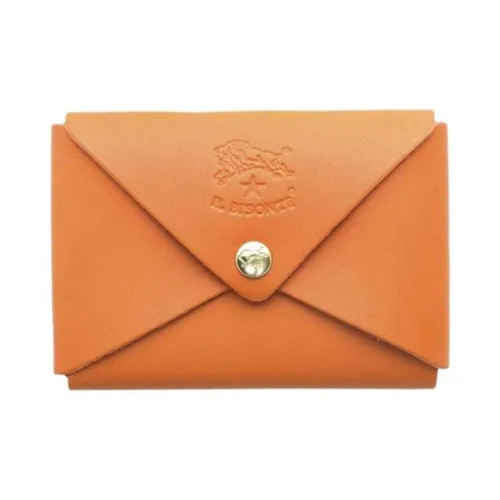 Il Bisonte Кожа Держатель для карт Унисекс Оранжевый
