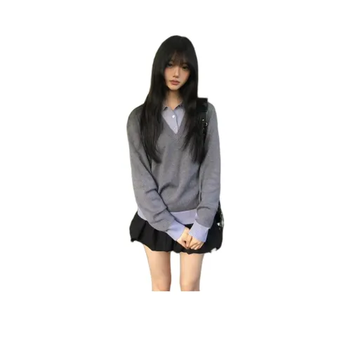 ENPofficial Весенний и Осенний Трикотаж Преппи стиль Cleanfit Стиль "Старые деньги" Унисекс