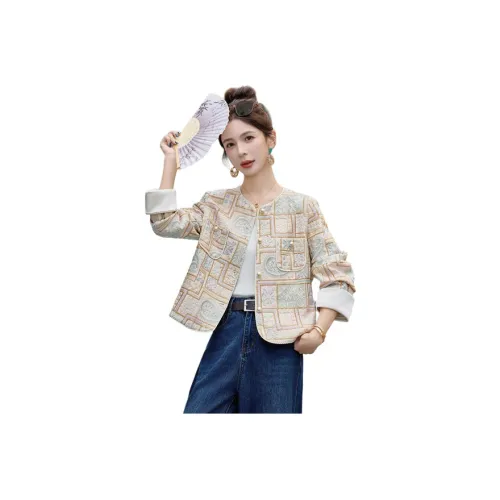 Devanro Многоцветное Женское Короткое Пальто