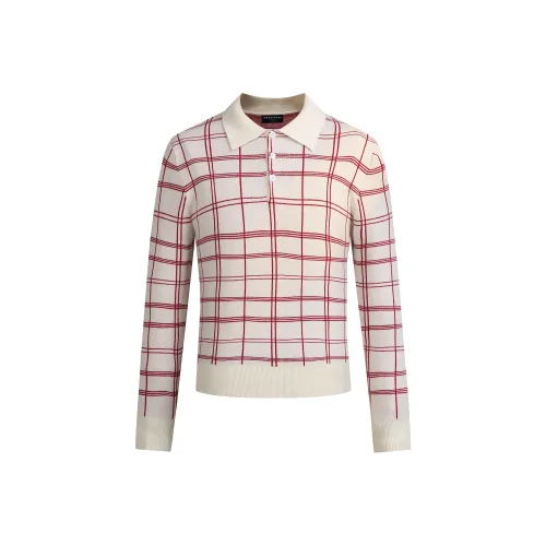 MOO TONAL Белый Красный Клетка Унисекс Трикотаж