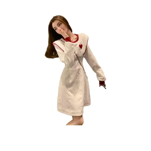 XIANSINIAO Длинное платье с длинными рукавами женское