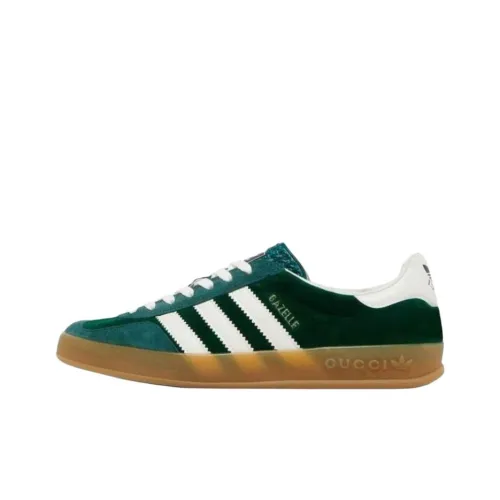 GUCCI x Adidas Originals Gazelle Low Скейтборд Кроссовки Мужские Зеленые