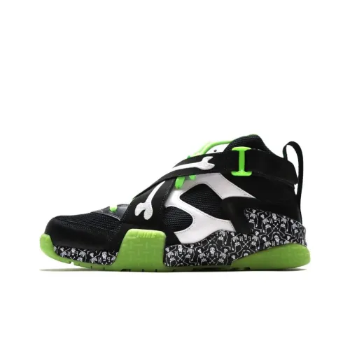 Nike Air Raid Винтажные баскетбольные кроссовки Мужской Черный Белый Зеленый