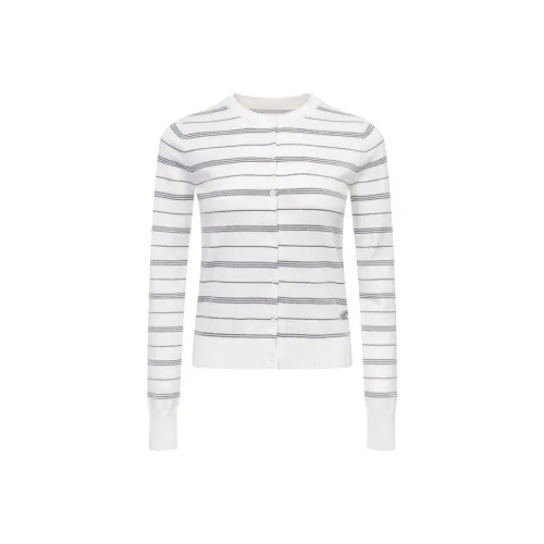 Ariseism Серый Белый Полосы Женский Трикотаж