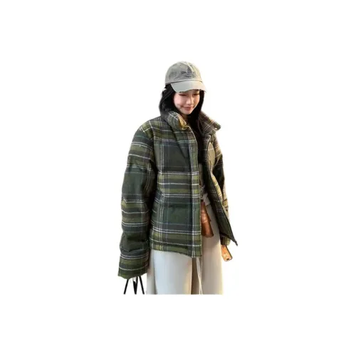 LANGQING Зеленый Giveaway Бренд Наклеенный Женские Пуховики