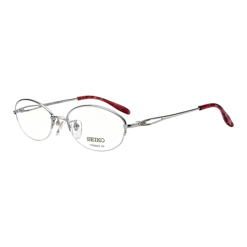 SEIKO Титан Материал Овал OPTICAL Очки Женские Серебряные