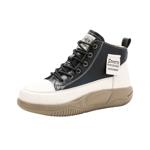 Reivanti Женские ботинки Martin 4 см женские бежевый черный