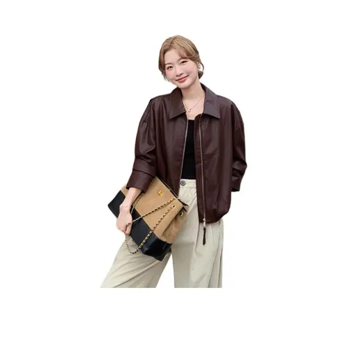 MEXICAN Кофе Женские Кожаные куртки