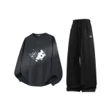 [2 упаковки] Угольный серый (Ма Тайцзи кошка) + черный (B Тайцзи кошка штаны логотип)