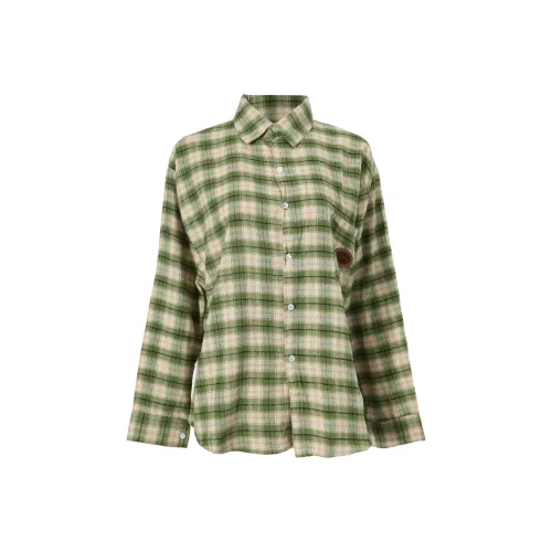 Udon House Зеленые Женские Рубашки