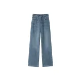 7010 Винтажные синие штаны длиной до щиколотки