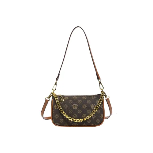 Meter Цепочка Маленькая квадратная сумка Сумка через плечо Сумка на плечо Обычный Коричневый