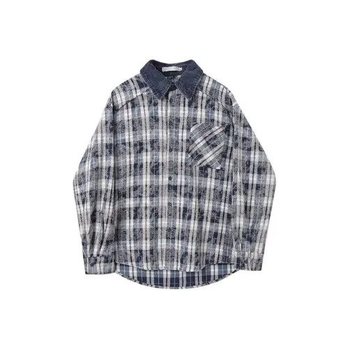 PEA Синий Унисекс Рубашки