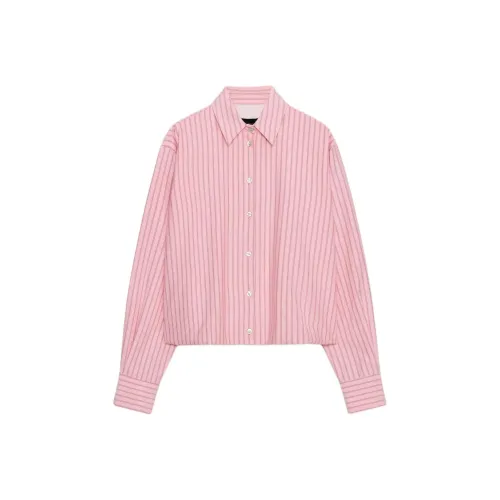 ZARA Розовые Белые Женские Рубашки