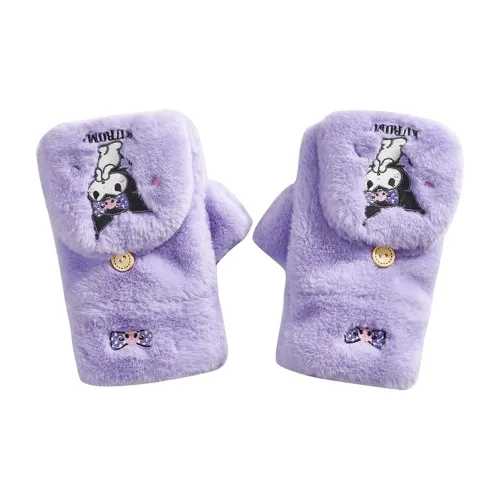 Санрио Kuromi Полиэстер Трикотаж Перчатки Унисекс