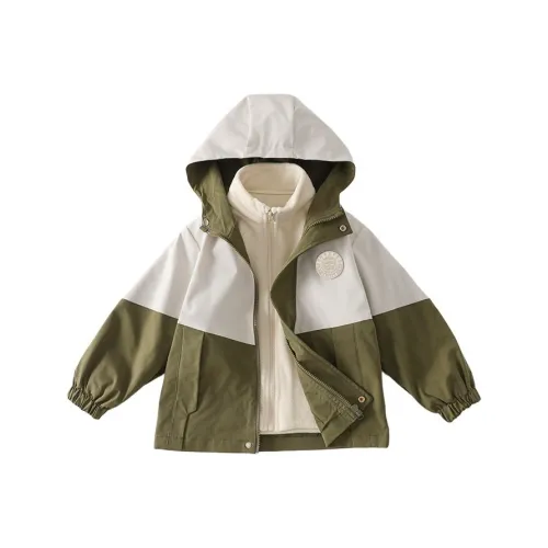 Brilliant Хлопковый пуховик Осенний и Зимний Зеленый Детский