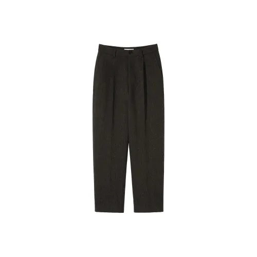 Osens Серый Жаккард 100% Овечья Шерсть Мужские Повседневные Брюки