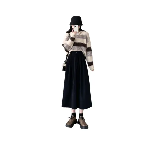 LANGQING Повседневный Длинный Юбка Женские