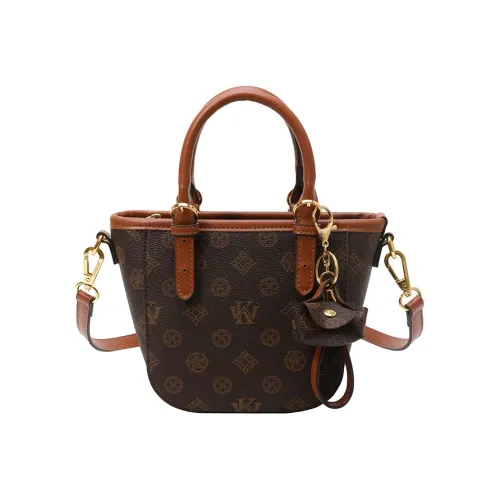 Meter Натуральная кожа Корзинка Сумка через плечо Сумка на плечо Коричневый